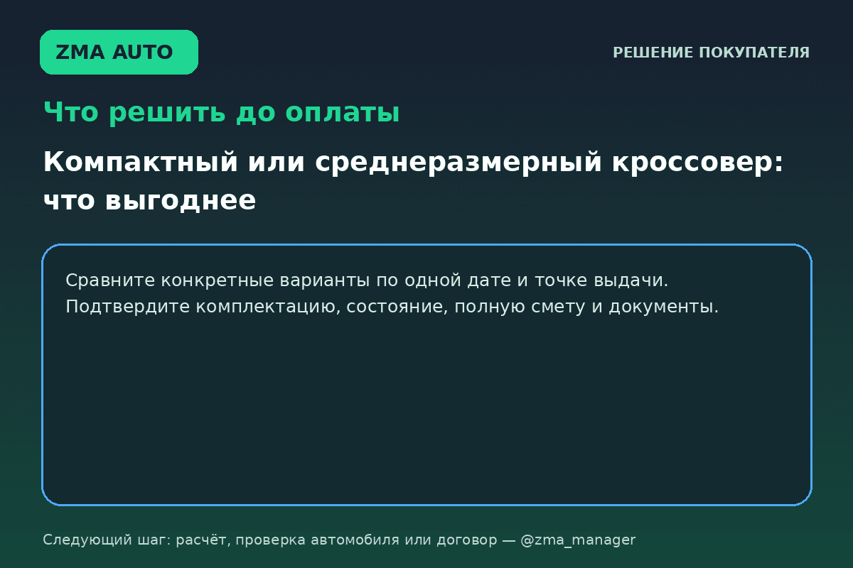 Компактный или среднеразмерный кроссовер: что выгоднее